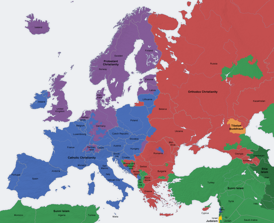 10 Revealing Maps of Religion in Europe