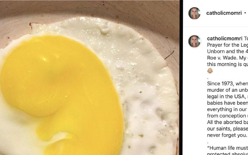 Breakfast Egg Amazingly Shapes Into Unborn Baby on 48th Anniversary of Roe vs. Wade