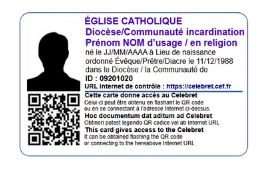 France identification card for priests