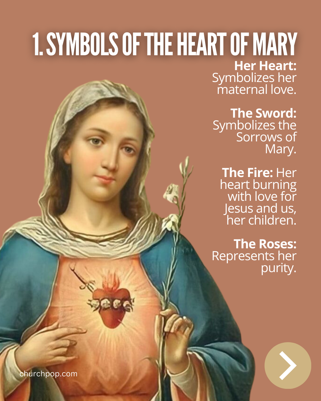What does the Immaculate Heart of Mary symbolize?