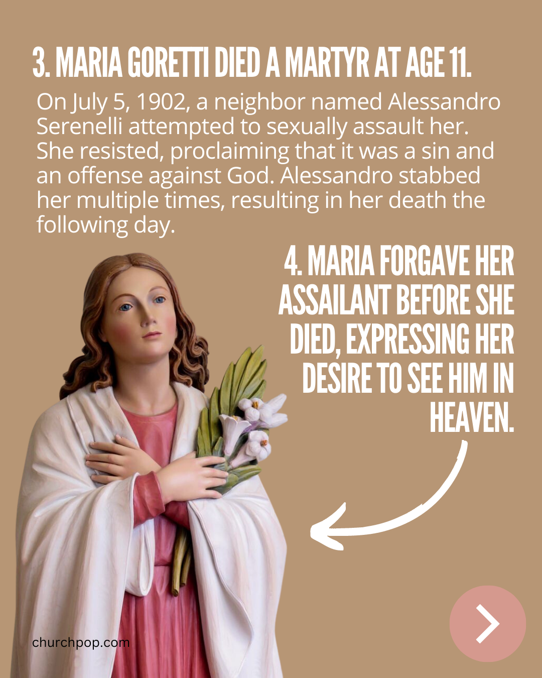 How did Maria Goretti die?