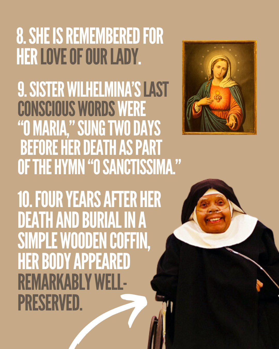 Facts about Sister Wilhelmina
