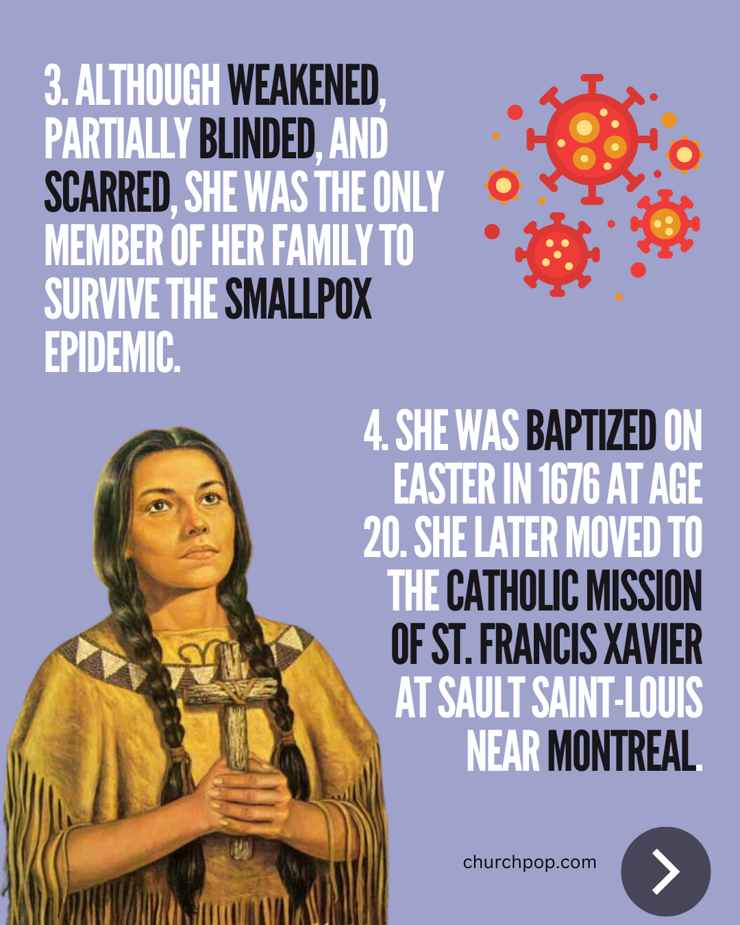 how did kateri tekakwitha die, kateri tekakwitha