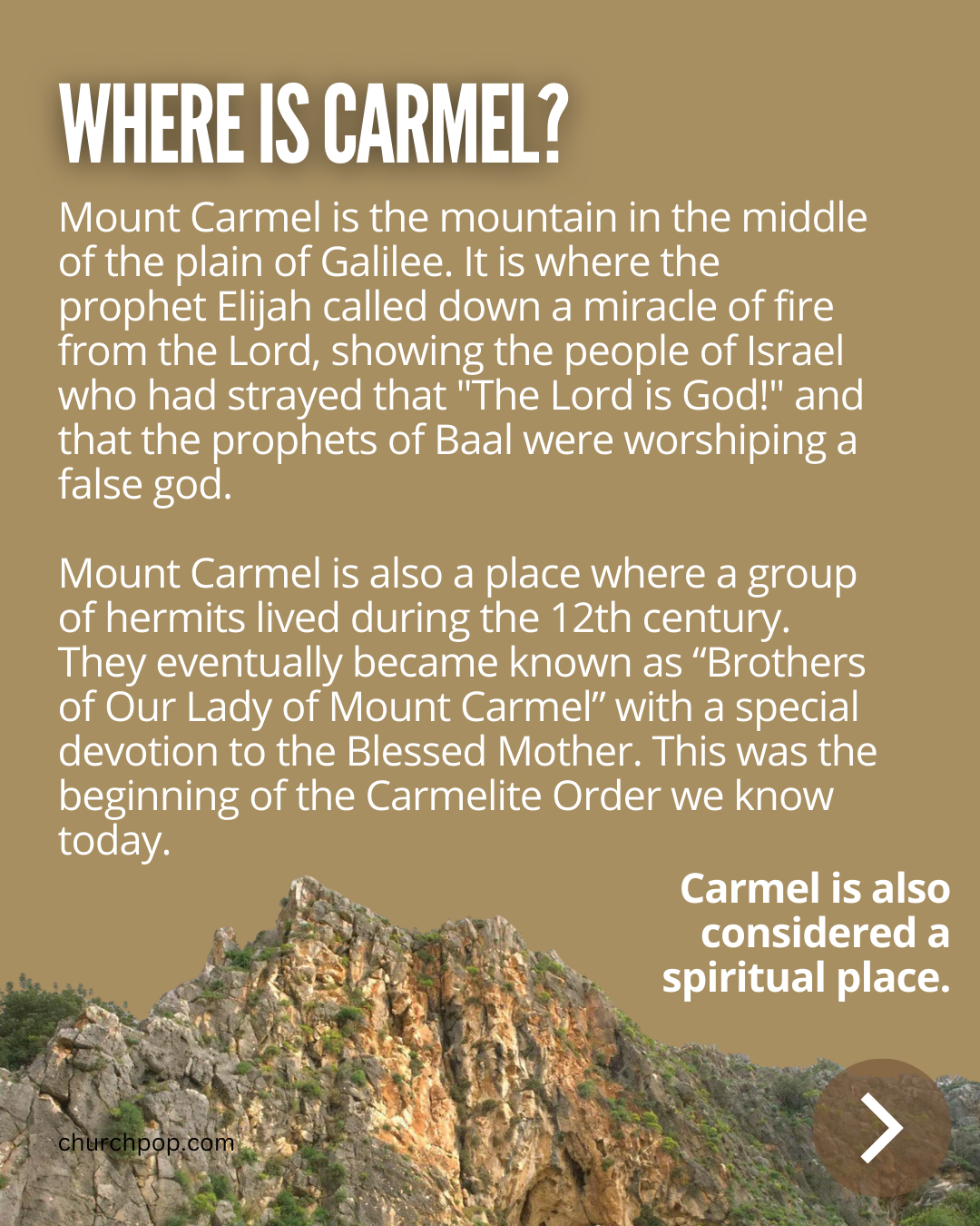 Where is Mount Carmel?
