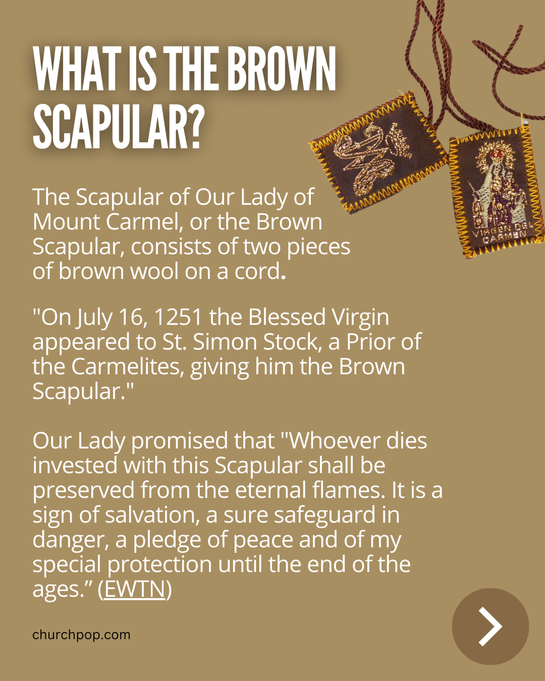 What is the brown scapular?