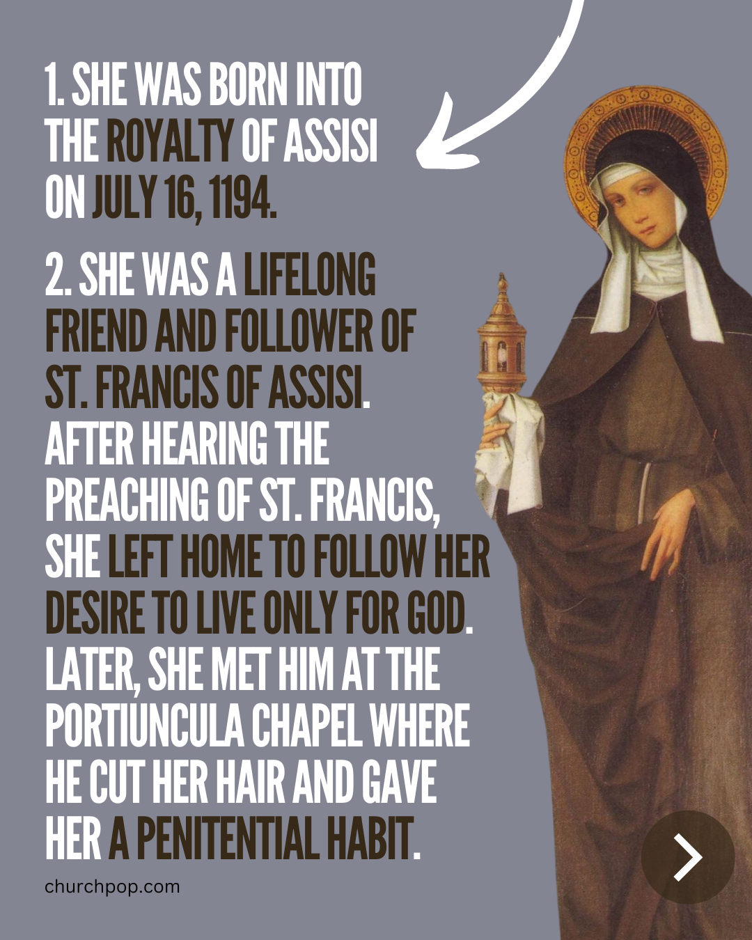 Who was Saint Clare of Assisi?