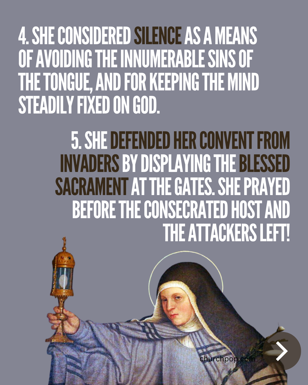 What is St. Clare of Assisi known for?