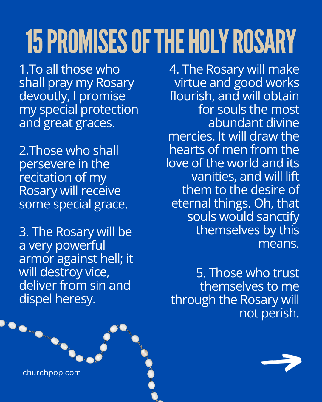 Promises of the Holy Rosary, rosary prayers, rosary how to pray