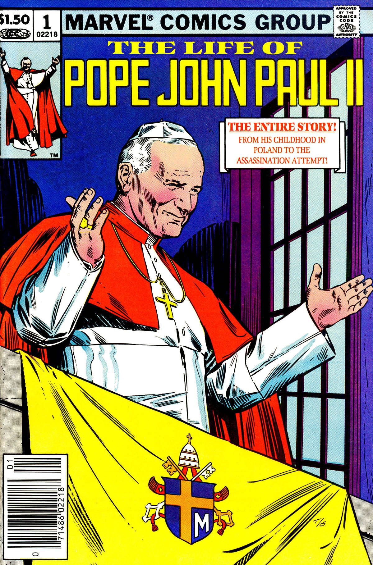 marvel, marvel comics, john paul ii karol wojtyla, john paul ii pope, marvel comic books