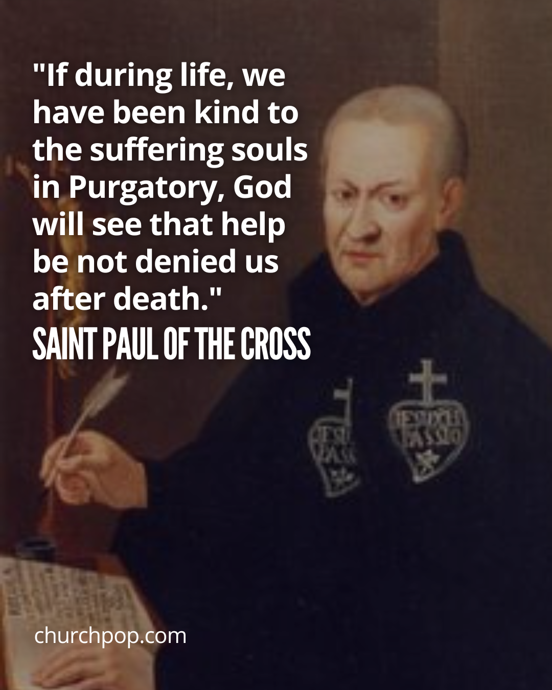 saint paul of the cross, purgatory, purgatory in the bible, catholic church, catholic saints, saint quotes