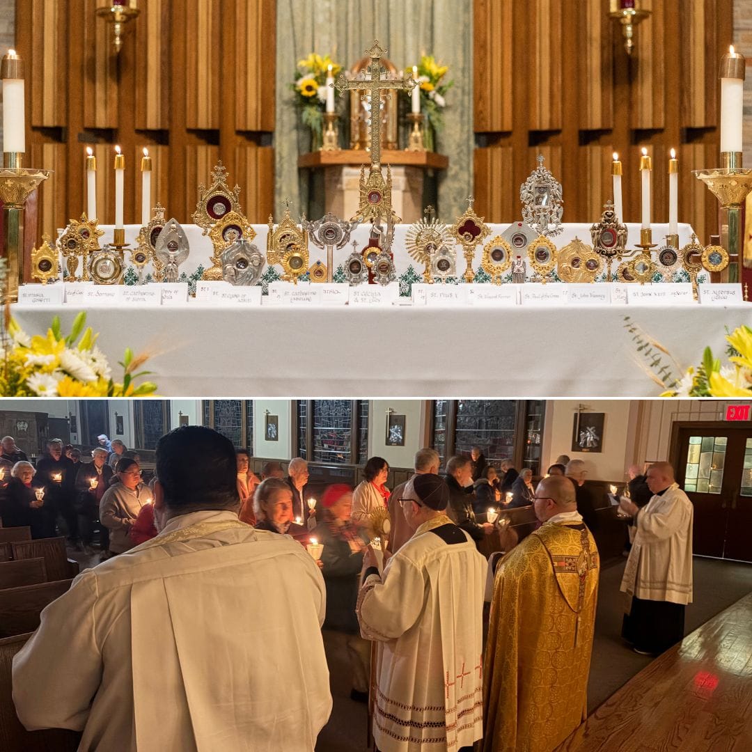 Catholics Respond to Halloween Night Evil with Eucharistic Adoration & Relic Veneration