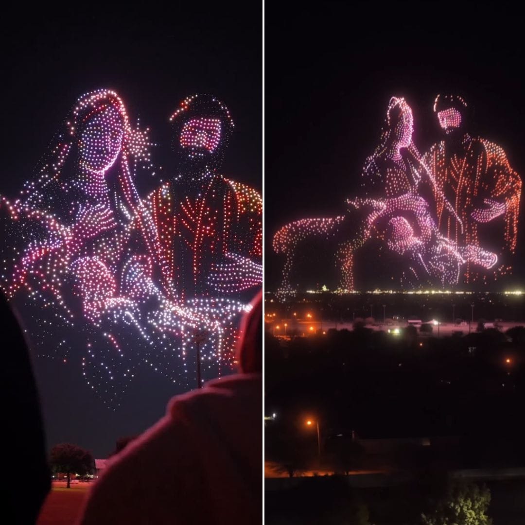 5,000 Drones Create Image of the Holy Family in Stunning Sky Display