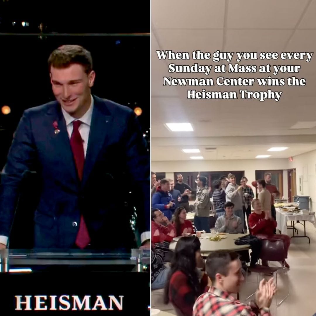 ‘The Guy You See Every Sunday at Mass’: QB Fernando Mendoza Glorifies God After Heisman Trophy Win