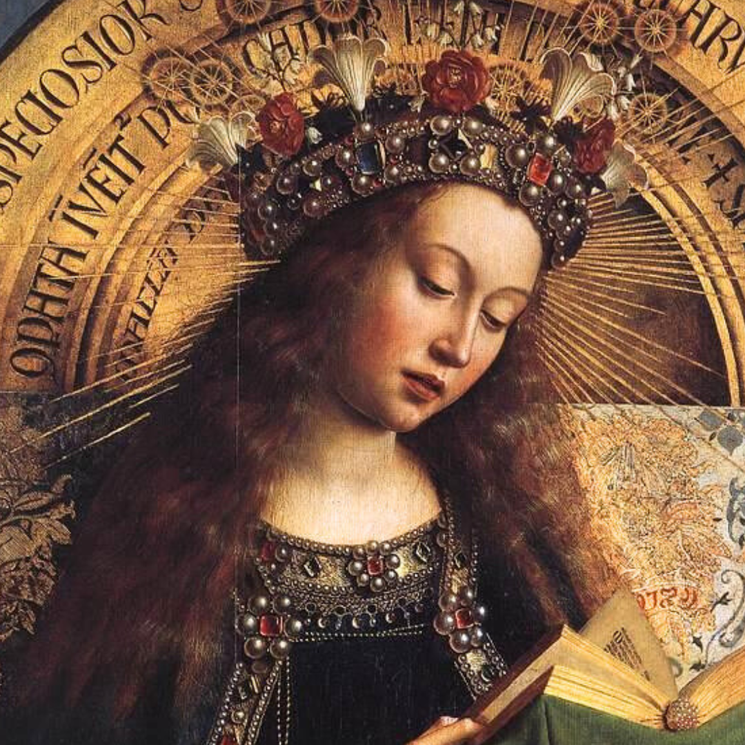 Jan van Eyck, The Ghent Altarpiece - Virgin Mary 