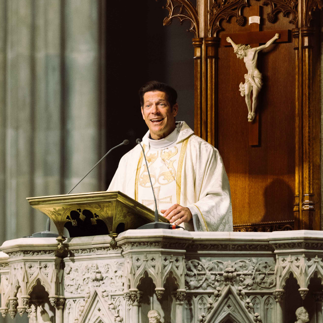 father mike schmitz mass, israel news, israel and palestine conflict, saint patrick's cathedral