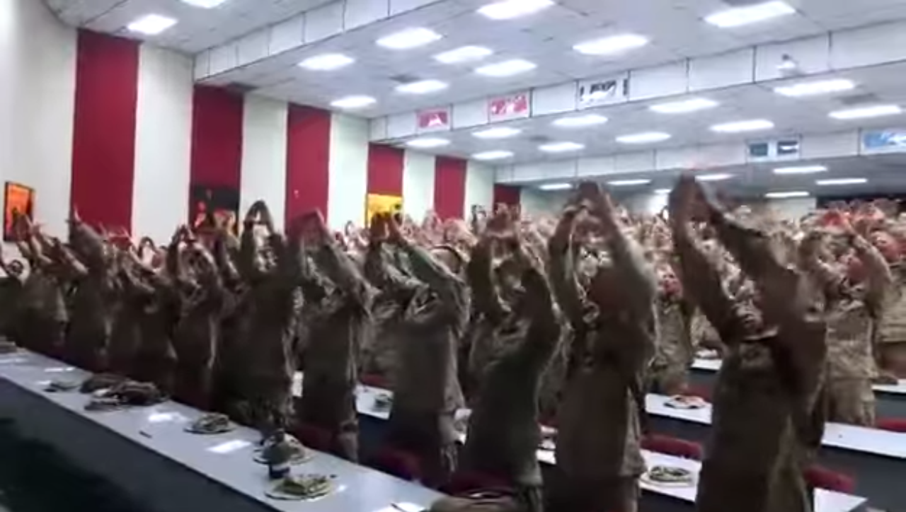 American Soldiers Praising God Singing "Days of Elijah"