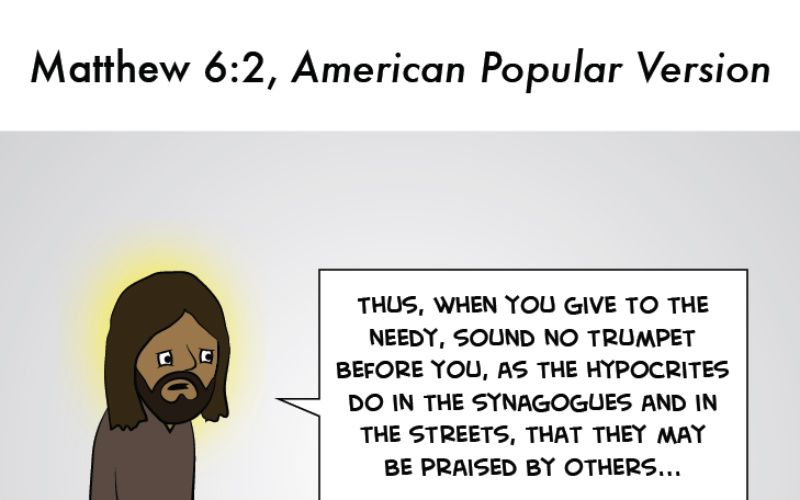 Matthew 6:2, American Popular Version