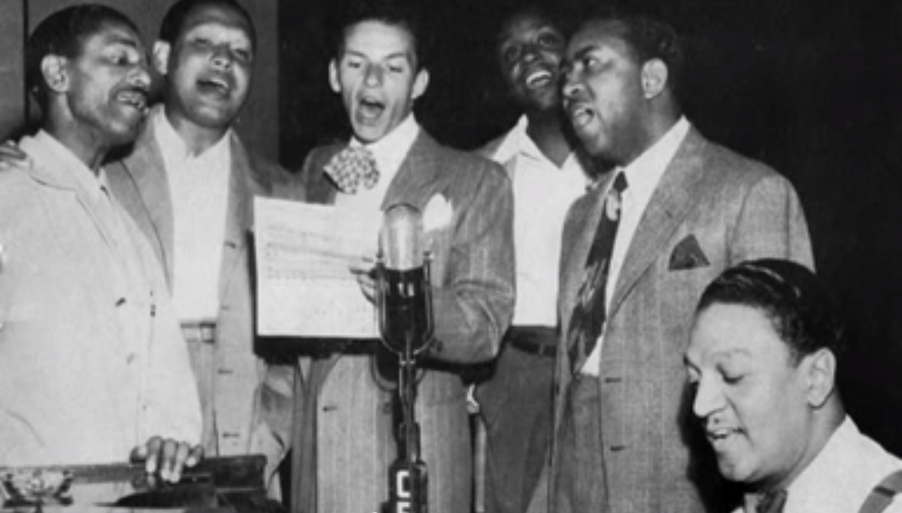 Frank Sinatra Sings "Jesus Is A Rock (In the Weary Land)" with The Charioteers