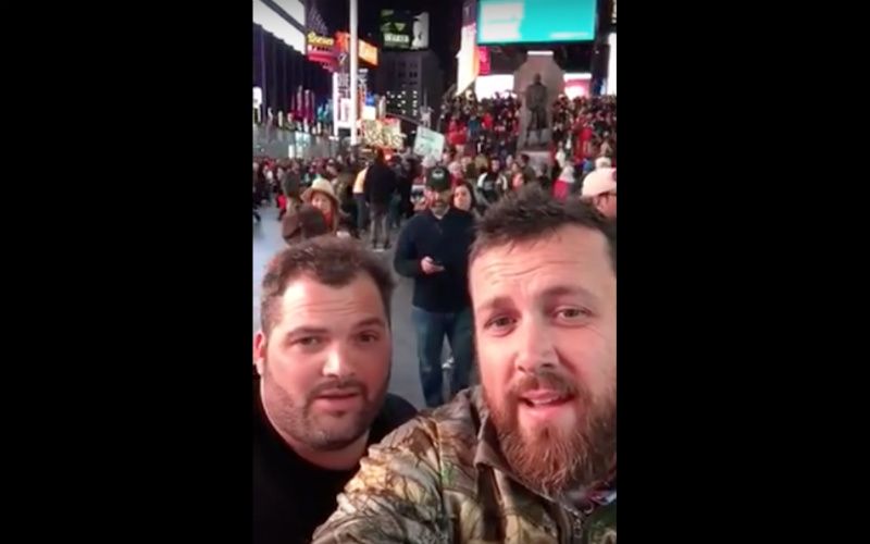 The "Singing Contractors" Harmonize "Amazing Grace" In Times Square