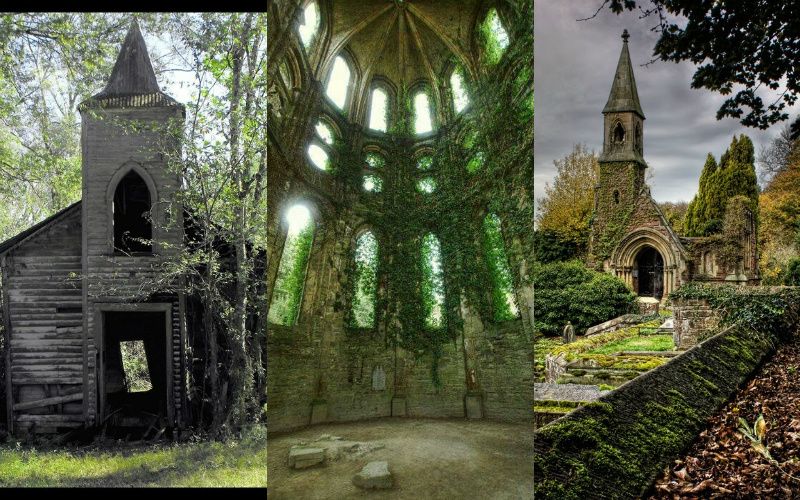 21 Hauntingly Beautiful Photos of Churches Overgrown with Vegetation