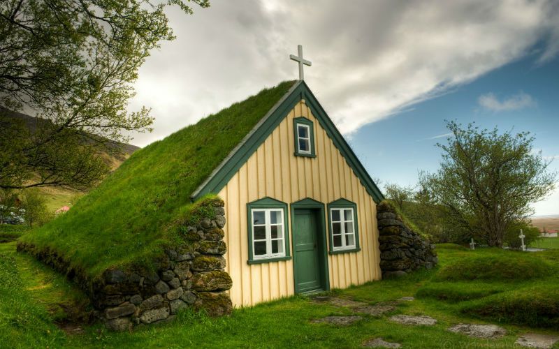 If Hobbits Had Churches: The Gorgeous "Turf Churches" of Iceland