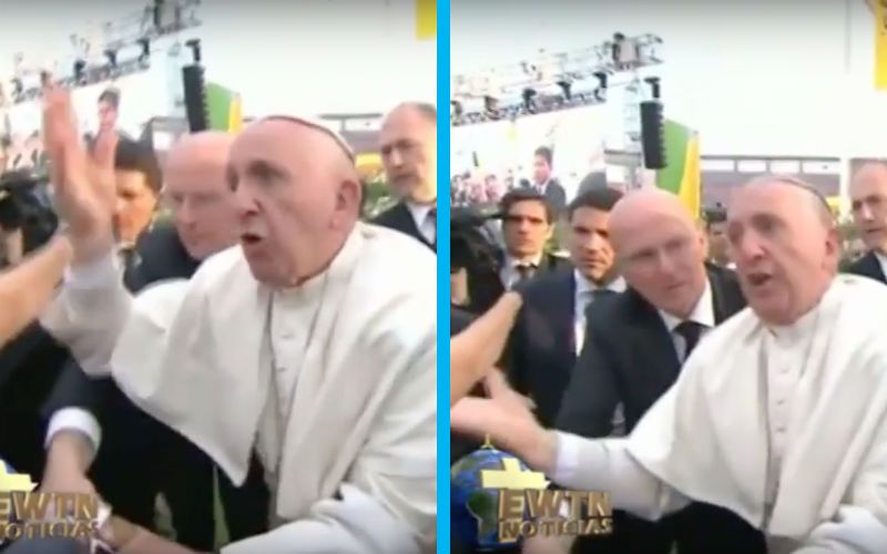 Called Out By the Pope: Francis Sternly Corrects Youth Who Pulled Him Down