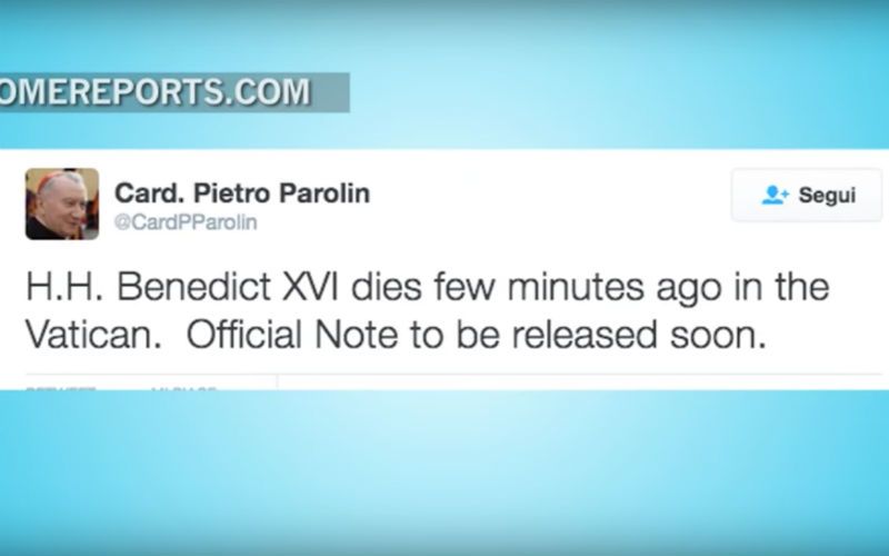 "Benedict XVI Dies"? False Reports Spread Through Social Media