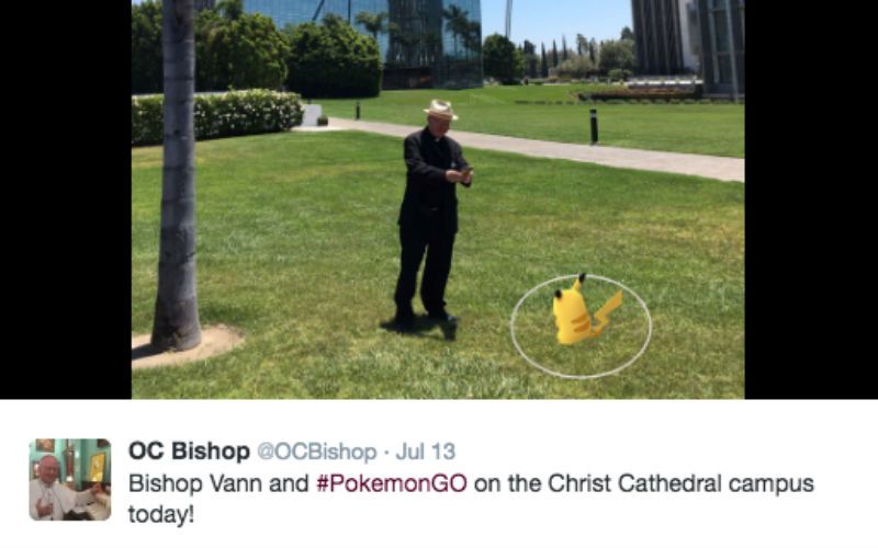 Orange County Bishop Posts Pictures of Himself Catching Pokèmon