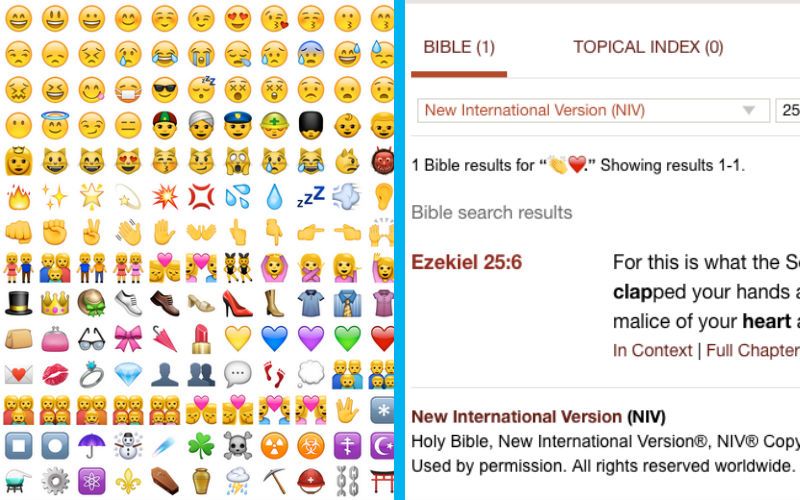 You Can Now Search the Bible With Emoji - Seriously
