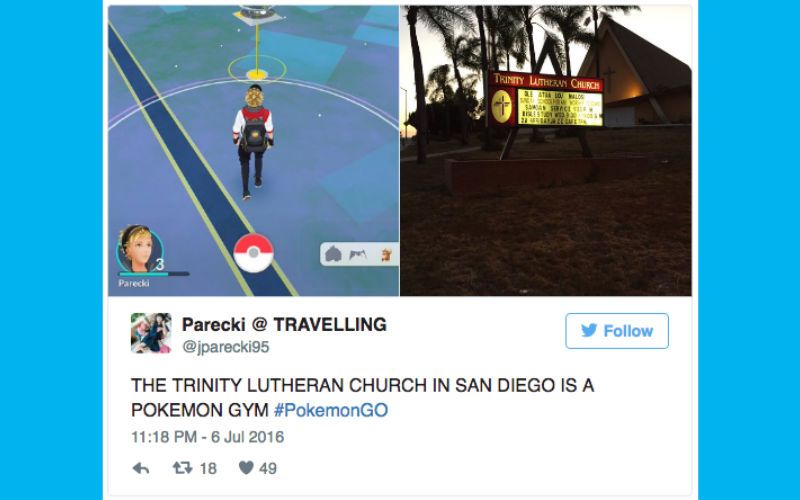 New Smartphone Game PokémonGO Is Leading People to Church!