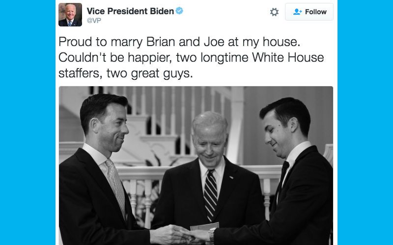 "Devout Catholic" U.S. Vice President Joe Biden Officiates Gay Wedding