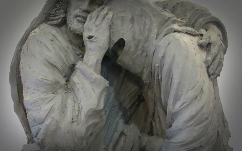 "Love Your Enemies": Christ Embraces Terrorist in Provocative Sculpture