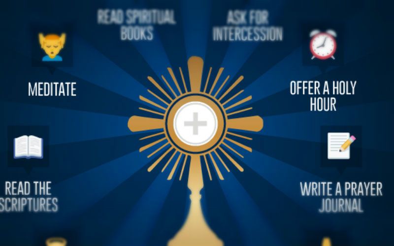 8 Powerful Ways to Pray During Eucharistic Adoration, In One Infographic
