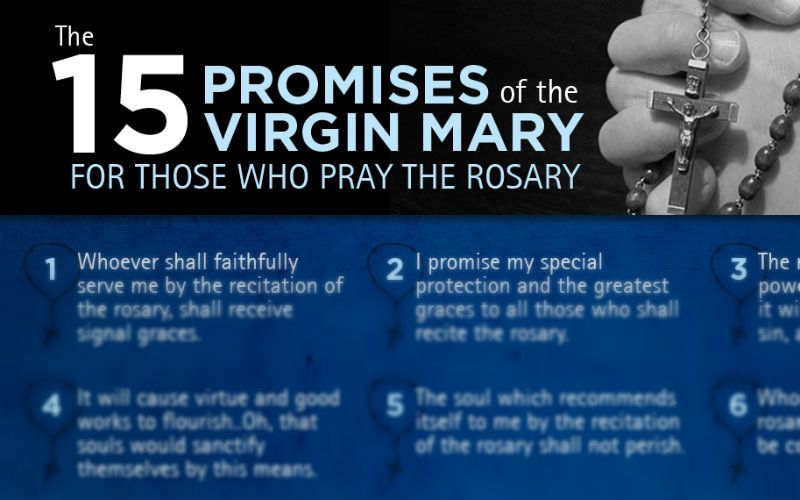 The 15 Promises For Those Who Pray the Holy Rosary, In One Infographic