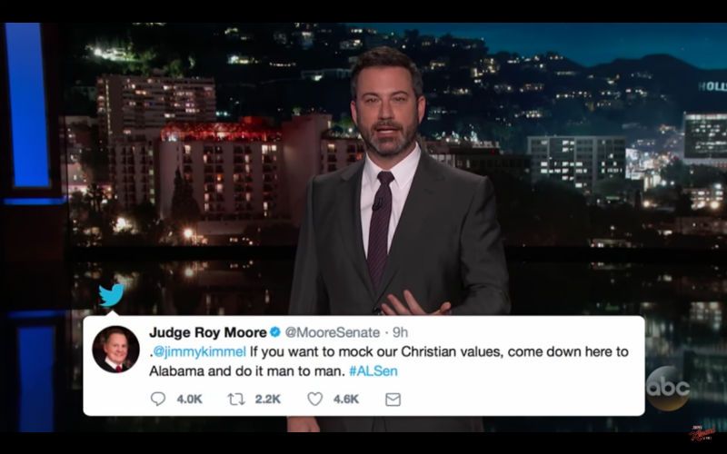Jimmy Kimmel Defends His Catholic Faith Against Attack from Roy Moore