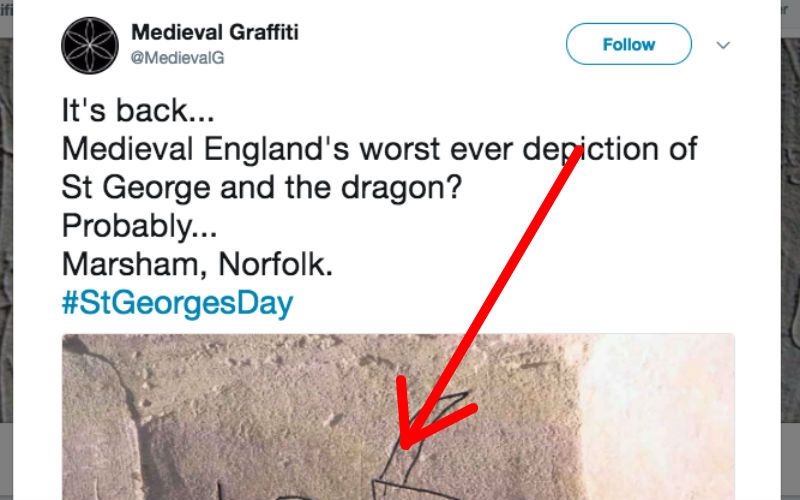 This Medieval "Worst Ever Depiction" of St. George and the Dragon Is Hilarious