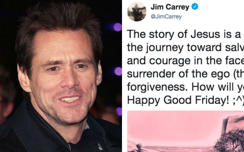 Jim Carrey Made a Painting of the Crucifixion for Good Friday, & It's Actually Pretty Good