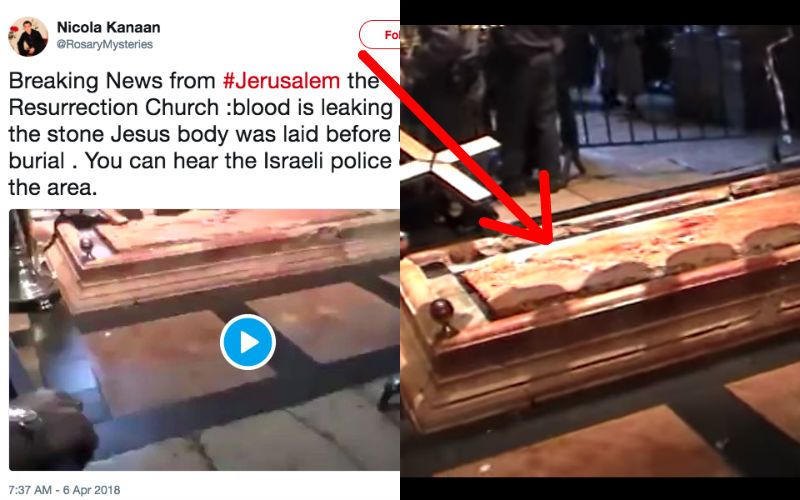 Is Blood Currently Leaking Miraculously in a Jerusalem Church? Here's the Truth