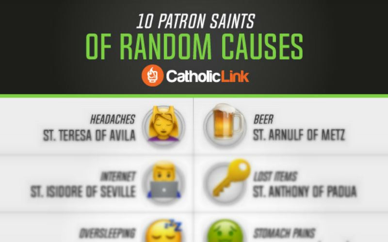 10 Patron Saints of Random Causes, in One Infographic