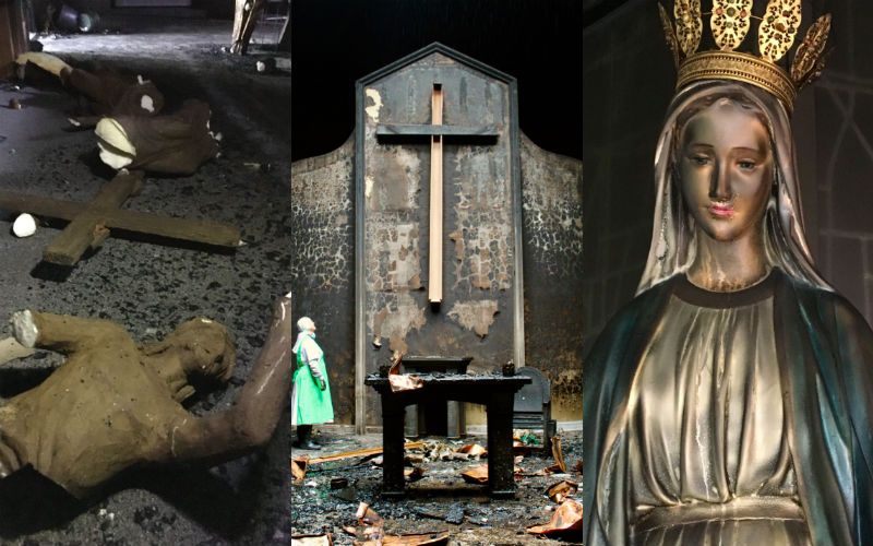 Firemen Heroically Save Tabernacle From Church Fire, Sister Posts Haunting Pics of Aftermath