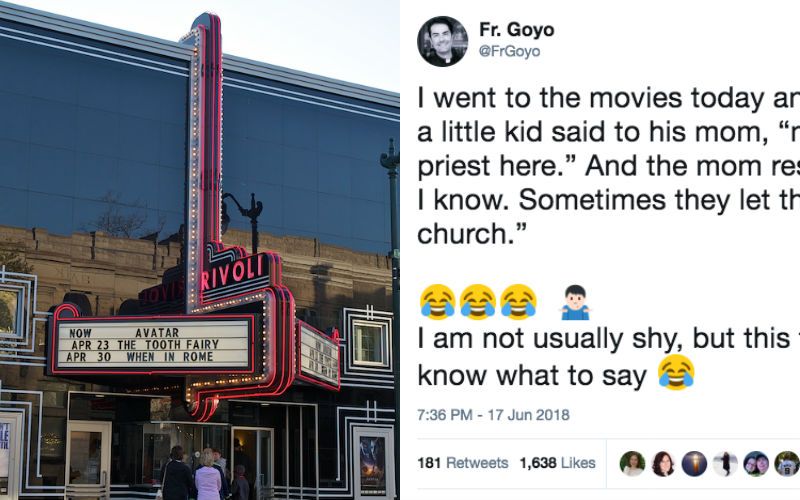 "I Am Not Usually Shy, But I Didn't Know What to Say!": Priest's Hilarious Story at the Movies is Going Viral