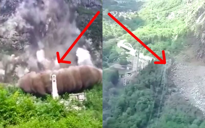 Enormous Landslide Miraculously Stops RIGHT BEFORE 420-Yr-Old Church in Italy (Video & Photos Inside)