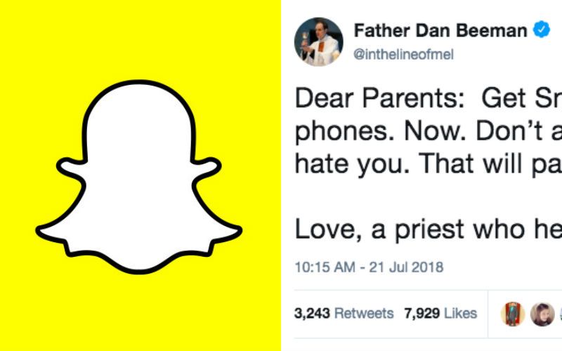 "Just Do It. Let Them Hate You": Priest's Call for Parents to Get Their Kids Off Snapchat Goes Viral