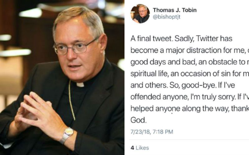 Bishop Deletes Twitter Account After Backlash, Says Twitter Had Become an "Occasion of Sin"