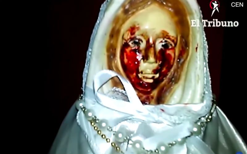 Virgin Mary Statue Claimed to Be Miraculously Crying Blood in Argentina (See the Video Here)