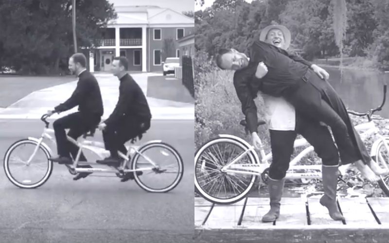 Hilarious Black and White "Silent Film" Starring Two Priests Doing Gags is Going Viral