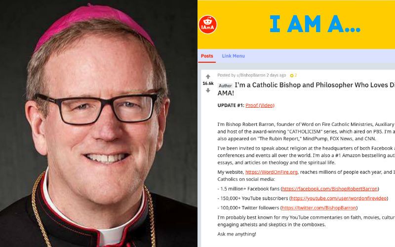 Bp. Barron Does "Ask Me Anything" On Major Atheist Forum & It Was Glorious (His Best Answers Inside)