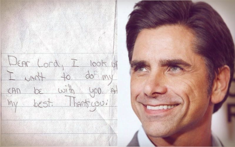 John Stamos Posts Precious Prayer He Wrote As a Child: "Dear Lord, I Look Up to You"