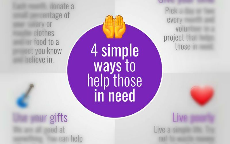 4 Simple Ways You Can Help Those in Need, In One Infographic