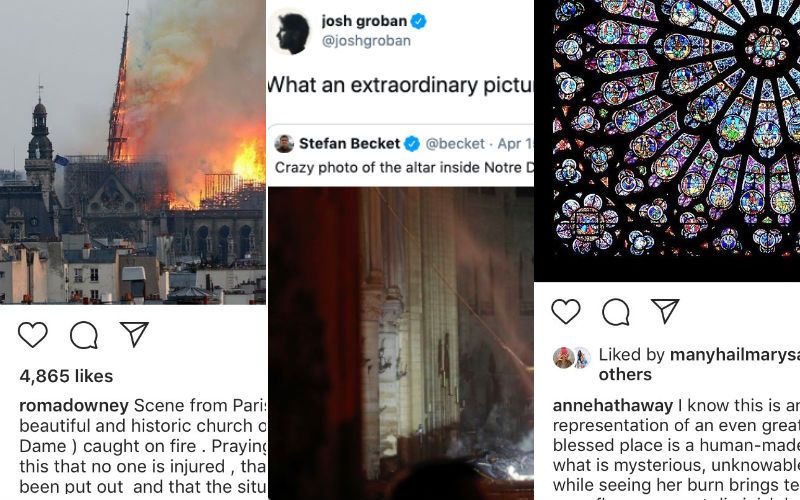 Anne Hathaway, Josh Groban & Other Major Celebrities React to Notre Dame Fire: "This Loss Is Incomprehensible"